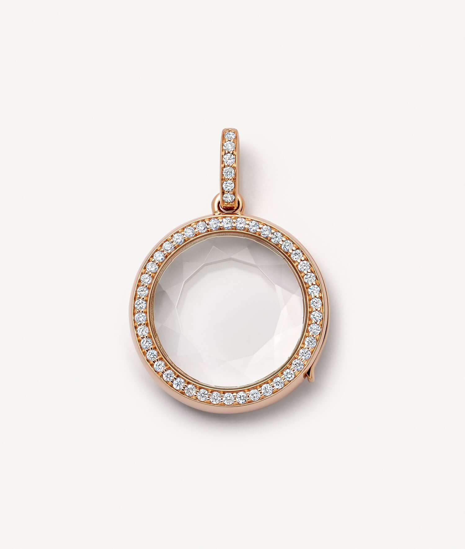 Helios Round Diamond Rose Gold Locket 14k - Image 2