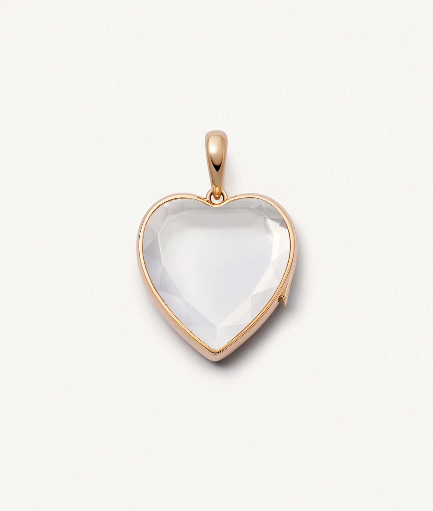 Rose Heart of Gold Locket 14k - Image 2