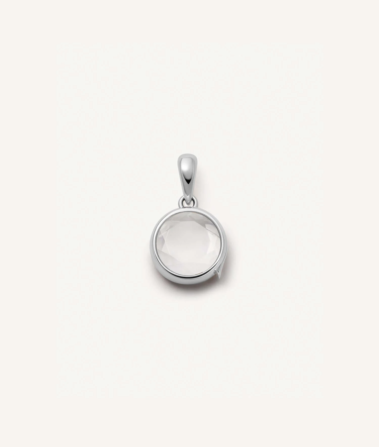 Mini Round White Gold Locket 14k - Image 2