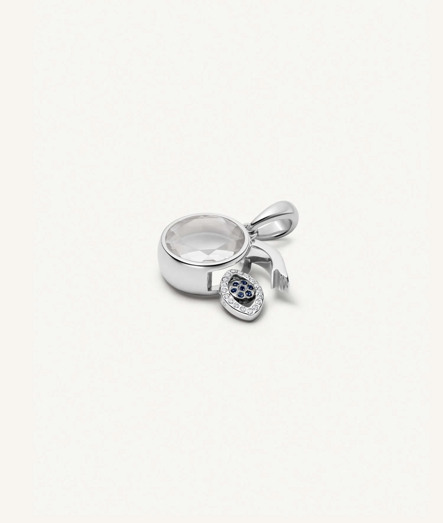 Mini Round White Gold Locket 14k - Image 3