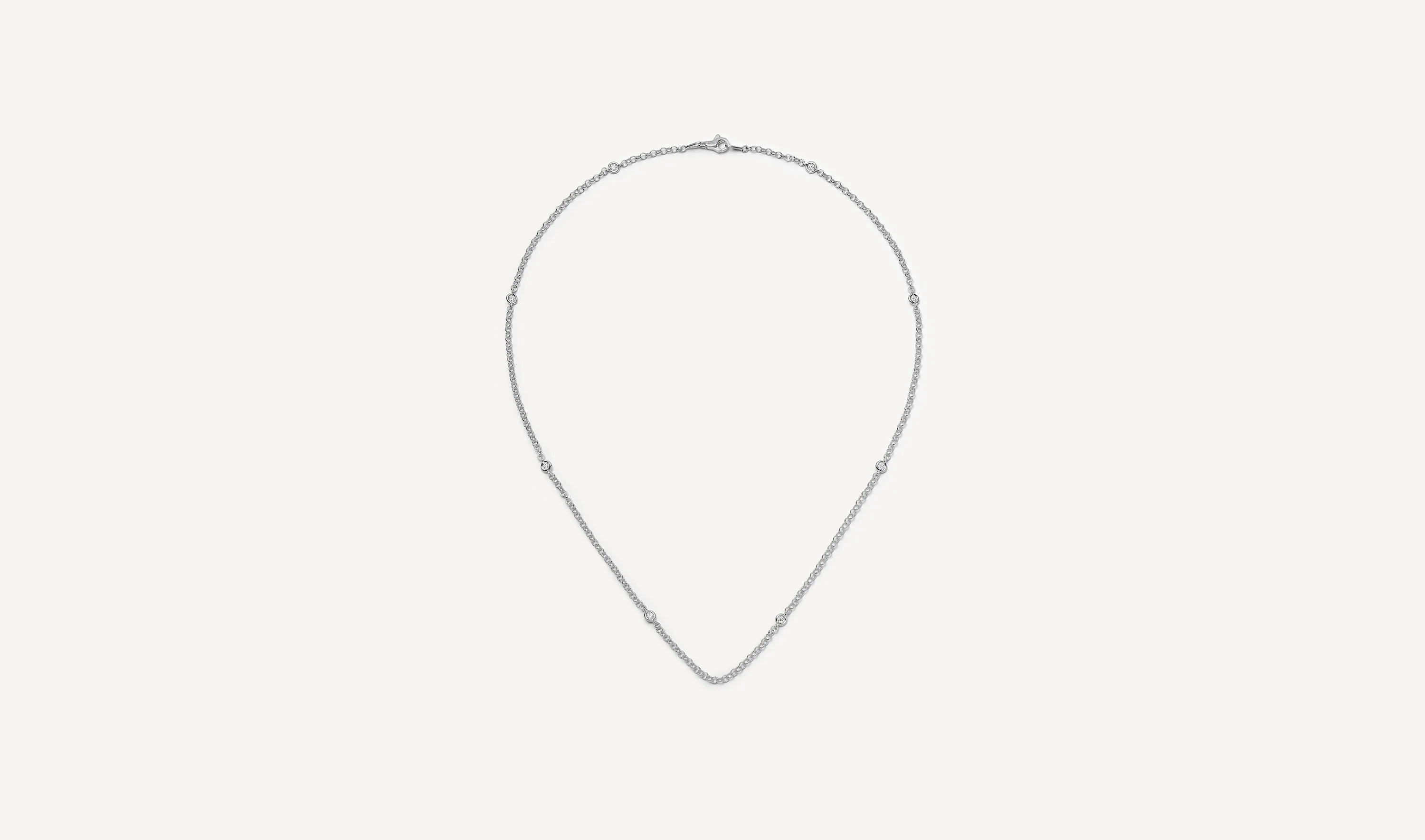 The Diamond White Gold Necklace 16 Inch Chain 18k