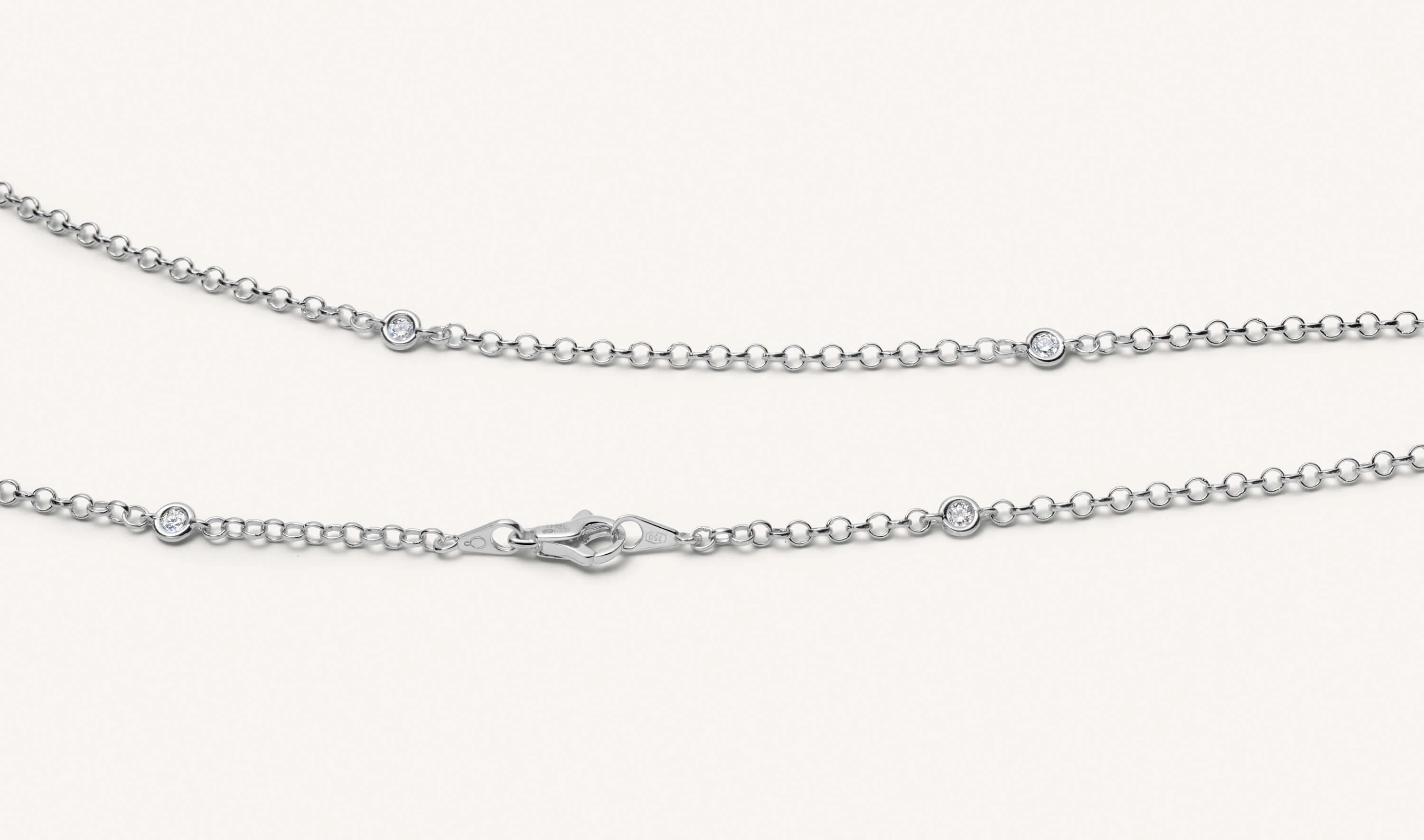 The Diamond White Gold Necklace 16 Inch Chain 18k - Image 2