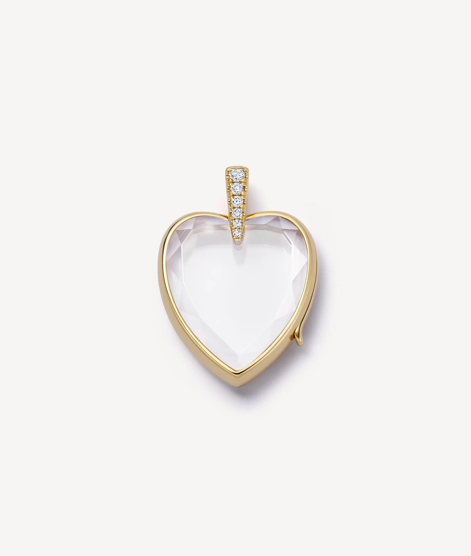 Amate Diamond Heart Gold Locket 18K - Image 2