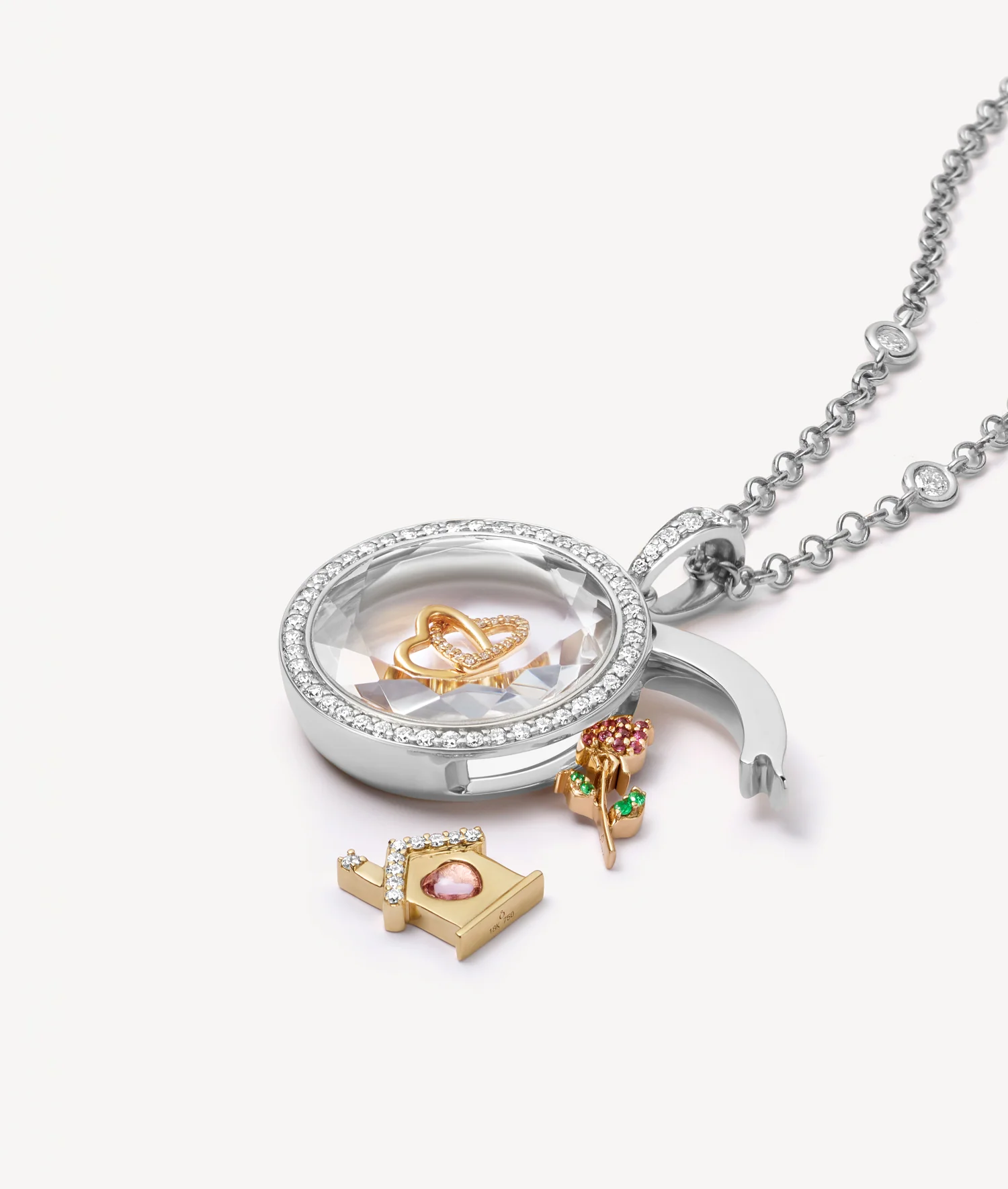 Heritage Diamond White Gold Locket 18k - Image 3