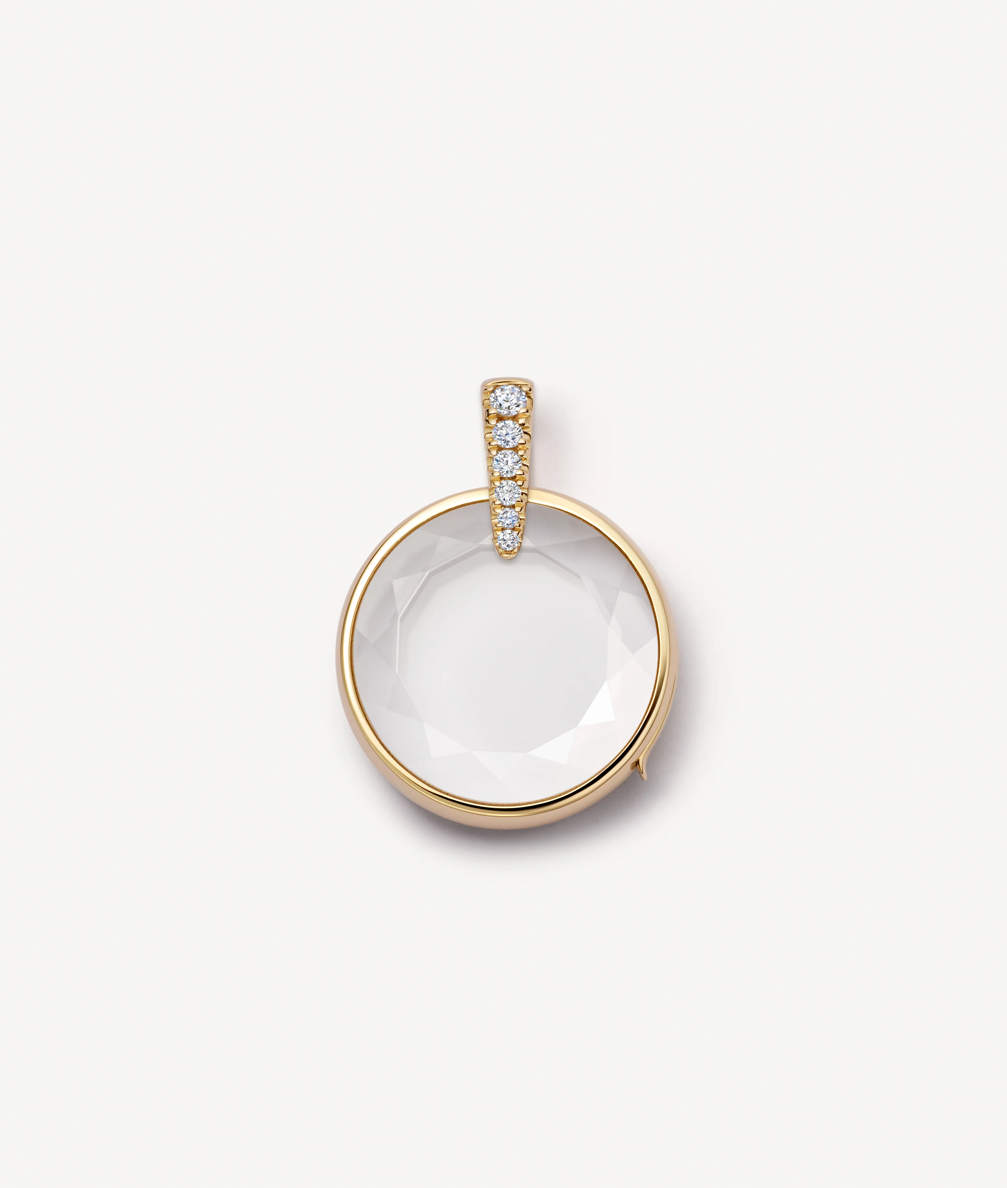 Lyra Round Diamond Gold Locket 18k - Image 2