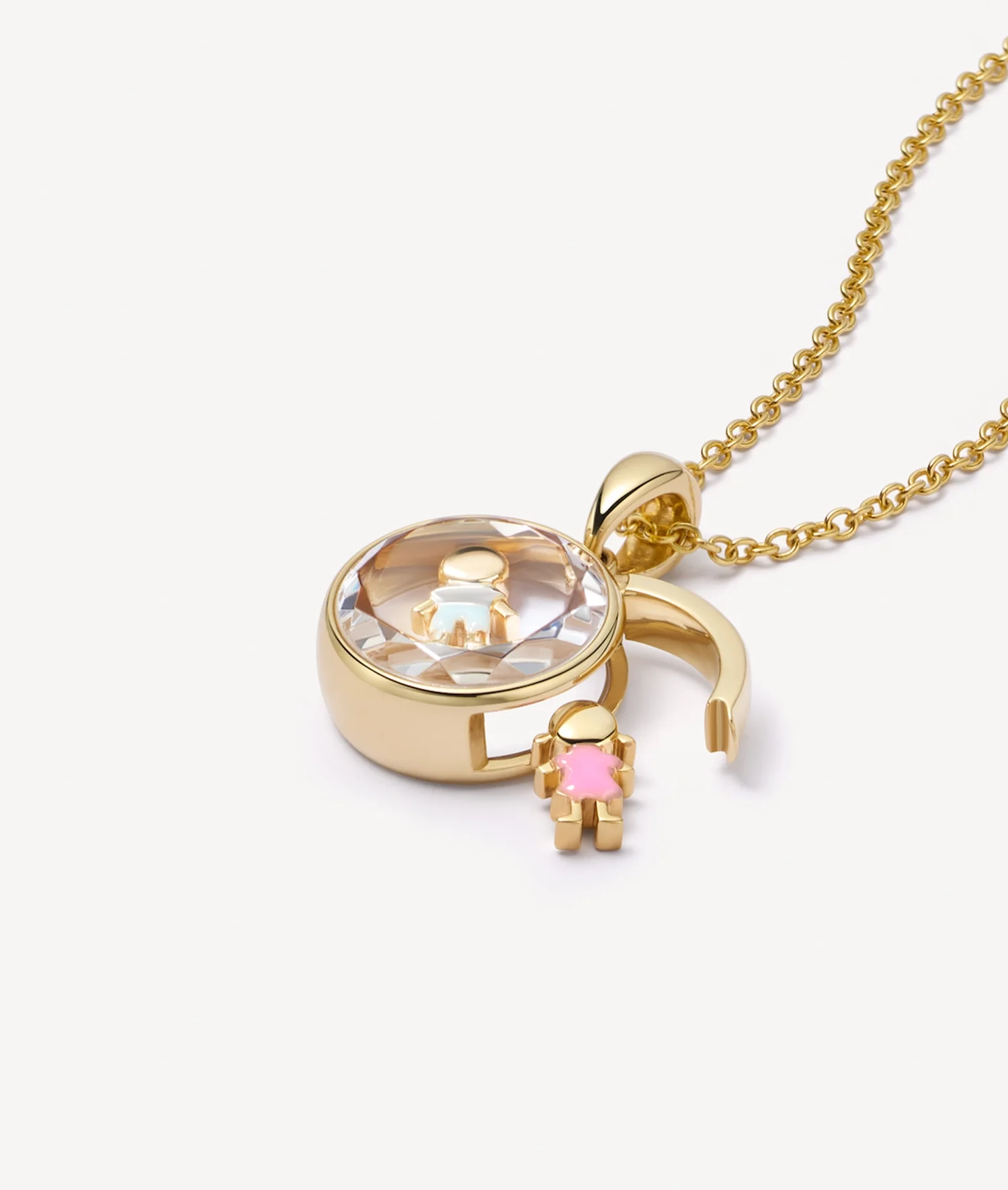 Mini Round Gold Locket 18K - Image 3